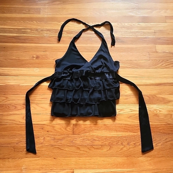 Speechless ruffle halter top women's S/M - Picture 2 of 5